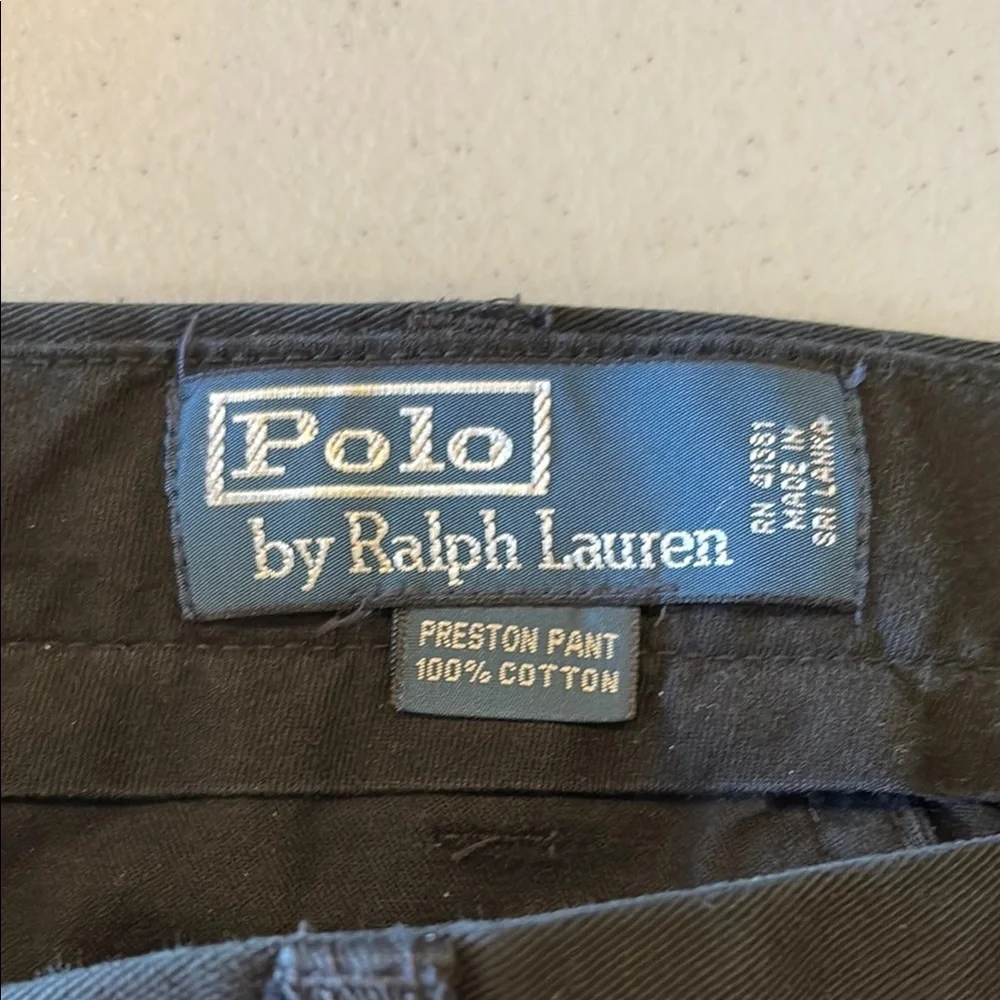 Polo Ralph Lauren Mens 38 Black Preston Pants